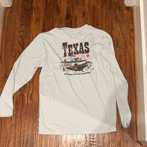 Magellan Outdoors Light Gray Texas Graphic Long Sleeve Tee